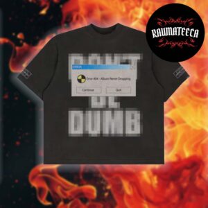 A$AP Rocky Camp Flog Gnaw Merch Error 404 Album Never Dropping Glich T-Shirt