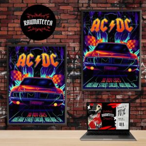 AC DC Poster Tour PWR Up Adelaide At Adelaide Street Circuit In Adelaide SA On November 30 2025 Home Decor Poster Canvas