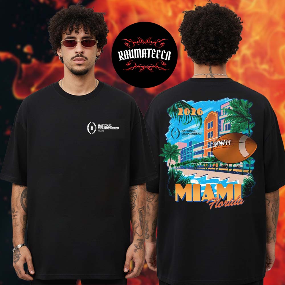 College Football Playoff National Championship Game 2026 Miami Beach Views Unisex T-Shirt College Football Playoff National Championship Game 2026 Miami Beach Views Unisex T-Shirt