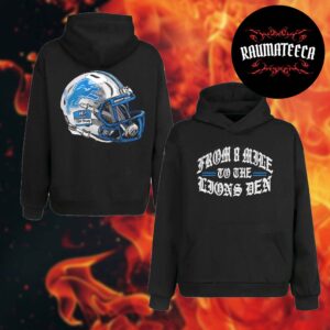 Eminem x Detroit Lions Collbab Collection Silhouette Helmet HoodieShirt