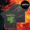 Fontaines D.C. Merch Romance Shamrock Faded Black Two Sided Unisex T-Shirt