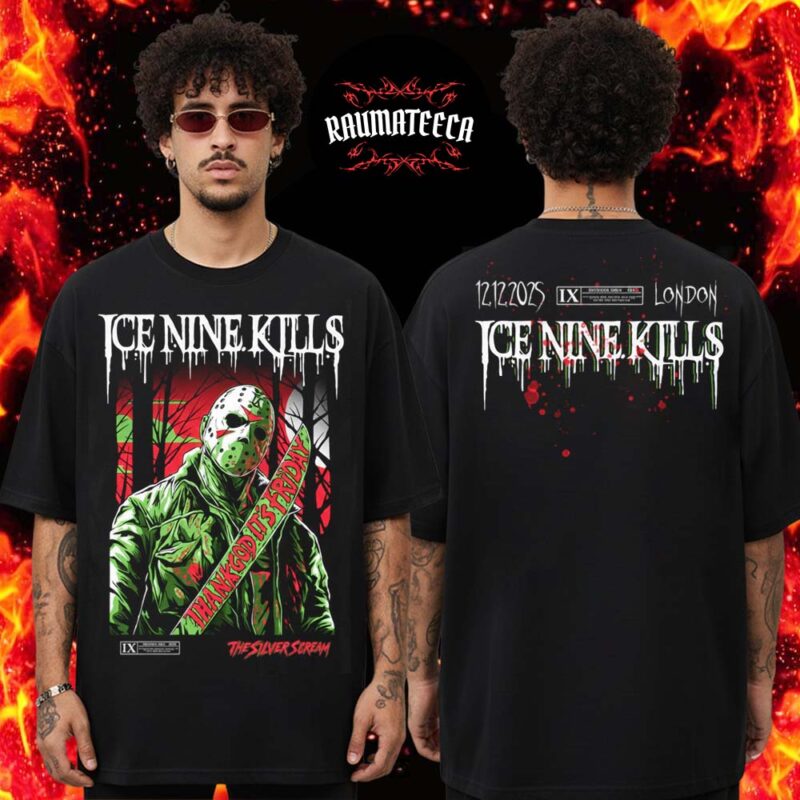 Ice Nine Kills Merch A Work Of Art Pop Up Store London On December 12 2025 Two Sided Unisex T Shirt