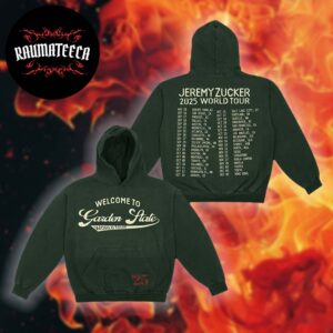 Jeremy Zucker Merch Garden State Tour Green Pullover Hoodie