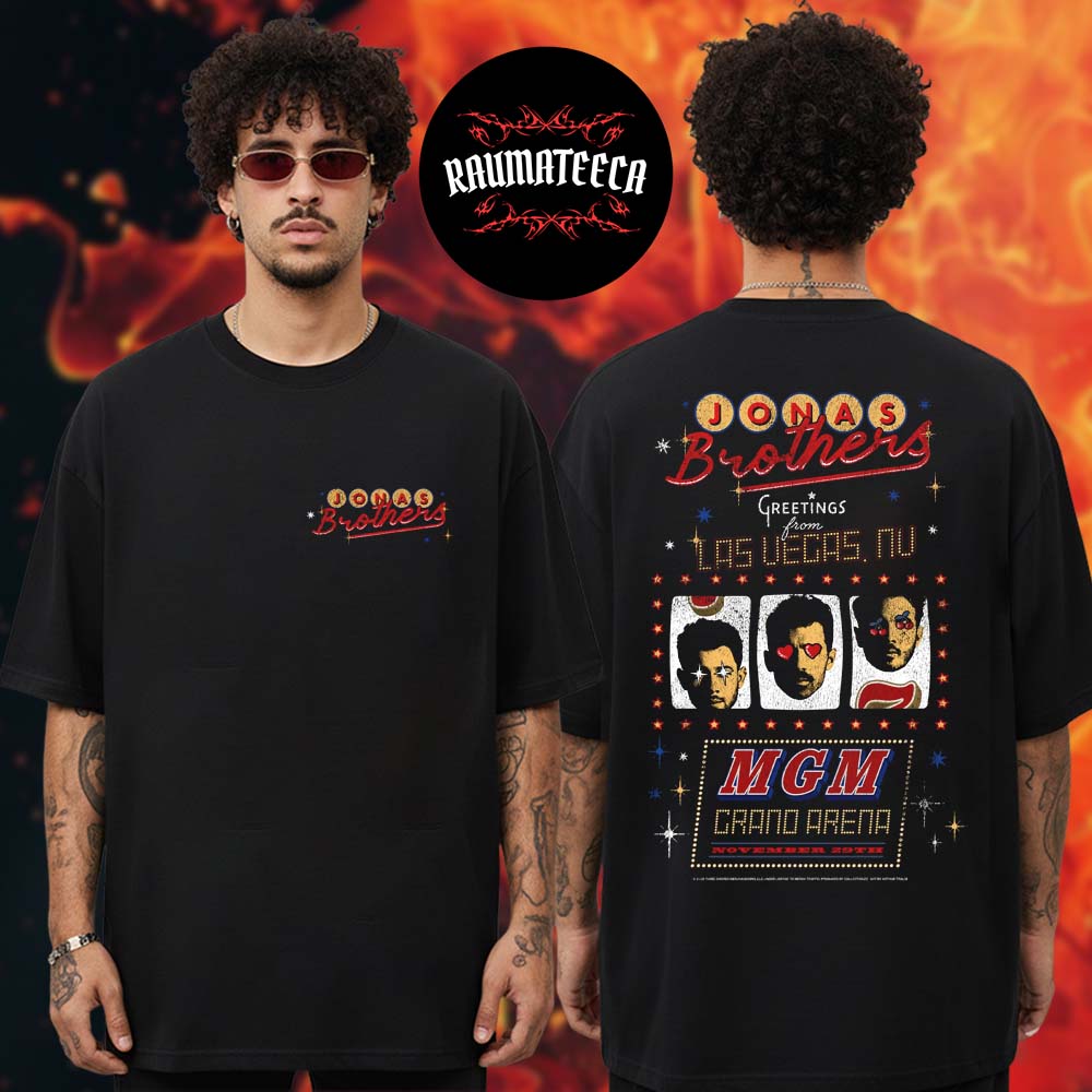 Jonas Brothers Merch Greetings From Your Hometown Las Vegas NV Two Sided Unisex T-Shirt Jonas Brothers Merch Greetings From Your Hometown Las Vegas NV Two Sided Unisex T-Shirt