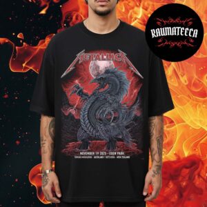 Metallica M72 Auckland Poster Art By Mr Wolf At Eden Park In Auckland New Zealand On November 19 2025 Unisex T-Shirt