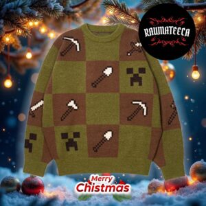Minecraft x Very Cool Merch Tools Of Trade Ugly Christmas Sweater