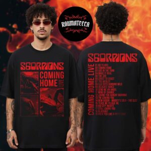 Scorpions Band Merch Coming Home Live Collage Two Sided Unisex T-Shirt