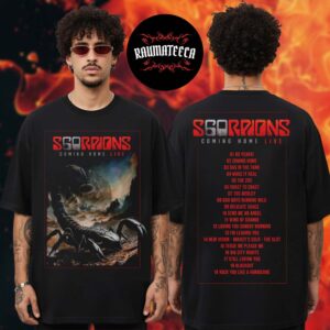 Scorpions Band Merch Coming Home Live Cover Two Sided Unisex T-Shirt