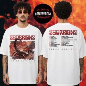 Scorpions Band Merch Coming Home Live Two Sided Unisex T-Shirt