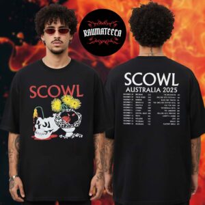 Scowl Merch Australia 2025 Tour Dates Two Sided Unisex T-Shirt