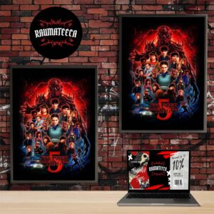 Stranger Things x Kyle Lambert Merch Season 5 Art Home Decor Poster Canvas