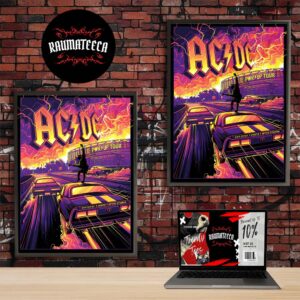 AC DC PWR Up Tour Poster Perth At Optus Stadium In Perth AU On November 4 2025 Home Decor Poster Canvas