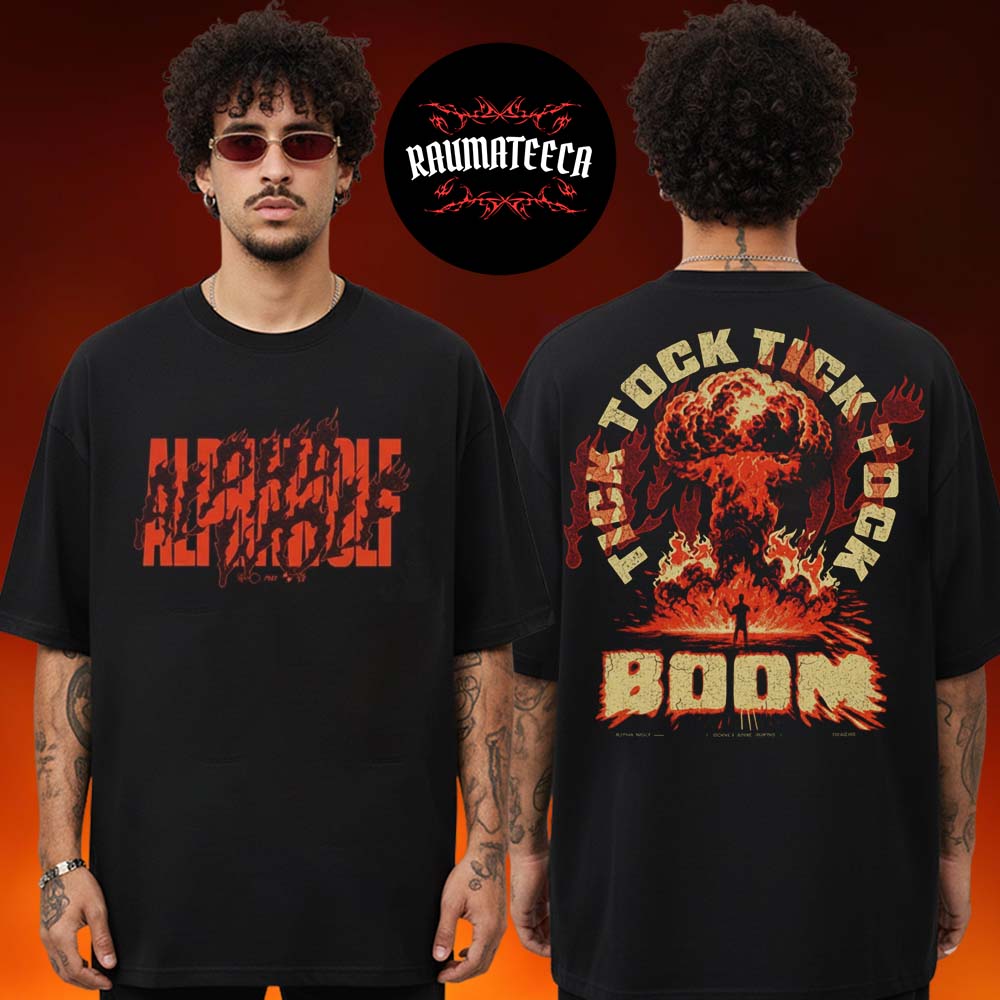 Alpha Wolf Merch Good Thing Festival 2025 Tick Tock Tick Tock Boom Two Sided Unisex T-Shirt Alpha Wolf Merch Good Thing Festival 2025 Tick Tock Tick Tock Boom Two Sided Unisex T-Shirt