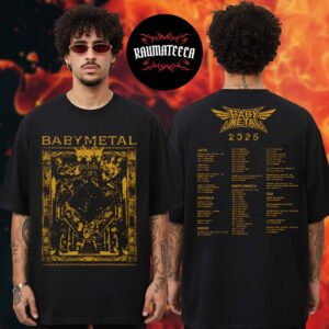 Babymetal Merch Collection The One Tee 2026 Limited Edition Color Gold Two Sided Unisex T-Shirt