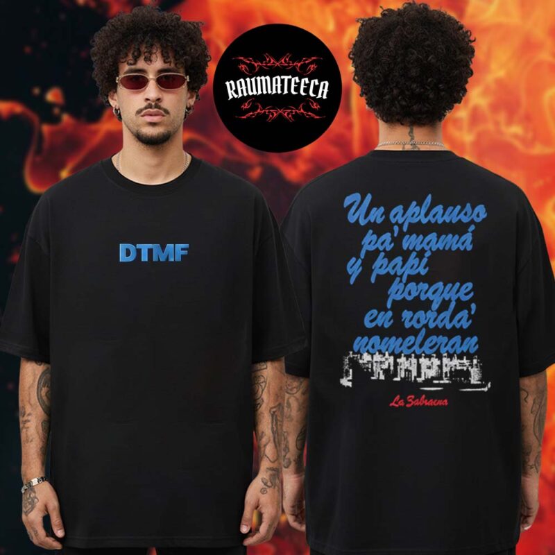 Bad Bunny Merch Mexico DtMF World Tour GNP Seguros On December 15 16 19 20 21 La Sabrosona Legacy Two Sided Unisex T Shirt