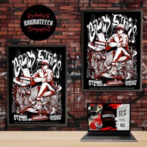 Billy Strings Poster Show Art By Maxwell Powers At KFC Yum Center In Louisville KY On December 5 6 2025 Home Decor Poster Canvas