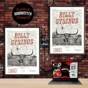 Billy Strings Poster Show At Dickies Arena In Foth Worth Texas On December 12 2025 Home Decor Poster Canvas