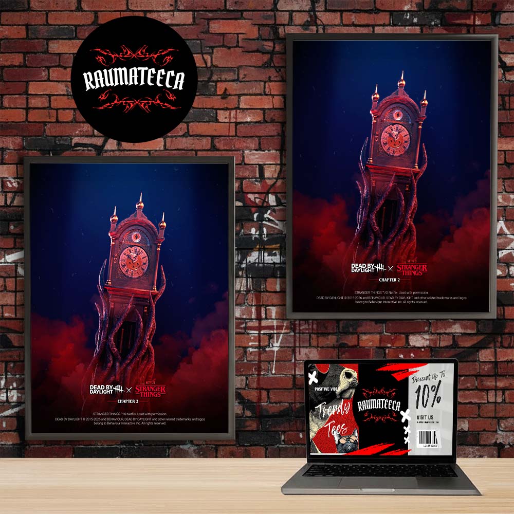 Dead By Daylight x Stranger Things Clocktower Chapter 2 Artwork Home Decor Poster Canvas Dead By Daylight x Stranger Things Clocktower Chapter 2 Artwork Home Decor Poster Canvas