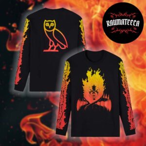 Drake Ovo x Marvel Winter Collection Merch Ghost Rider LongSleeve Shirt