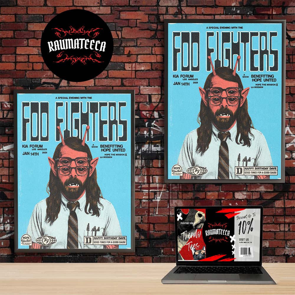 Foo Fighters Poster Show Kia Forum Los Angeles In January 14 2026 Happy Birthday Dave Home Decor Poster Canvas Foo Fighters Poster Show Kia Forum Los Angeles In January 14 2026 Happy Birthday Dave Home Decor Poster Canvas