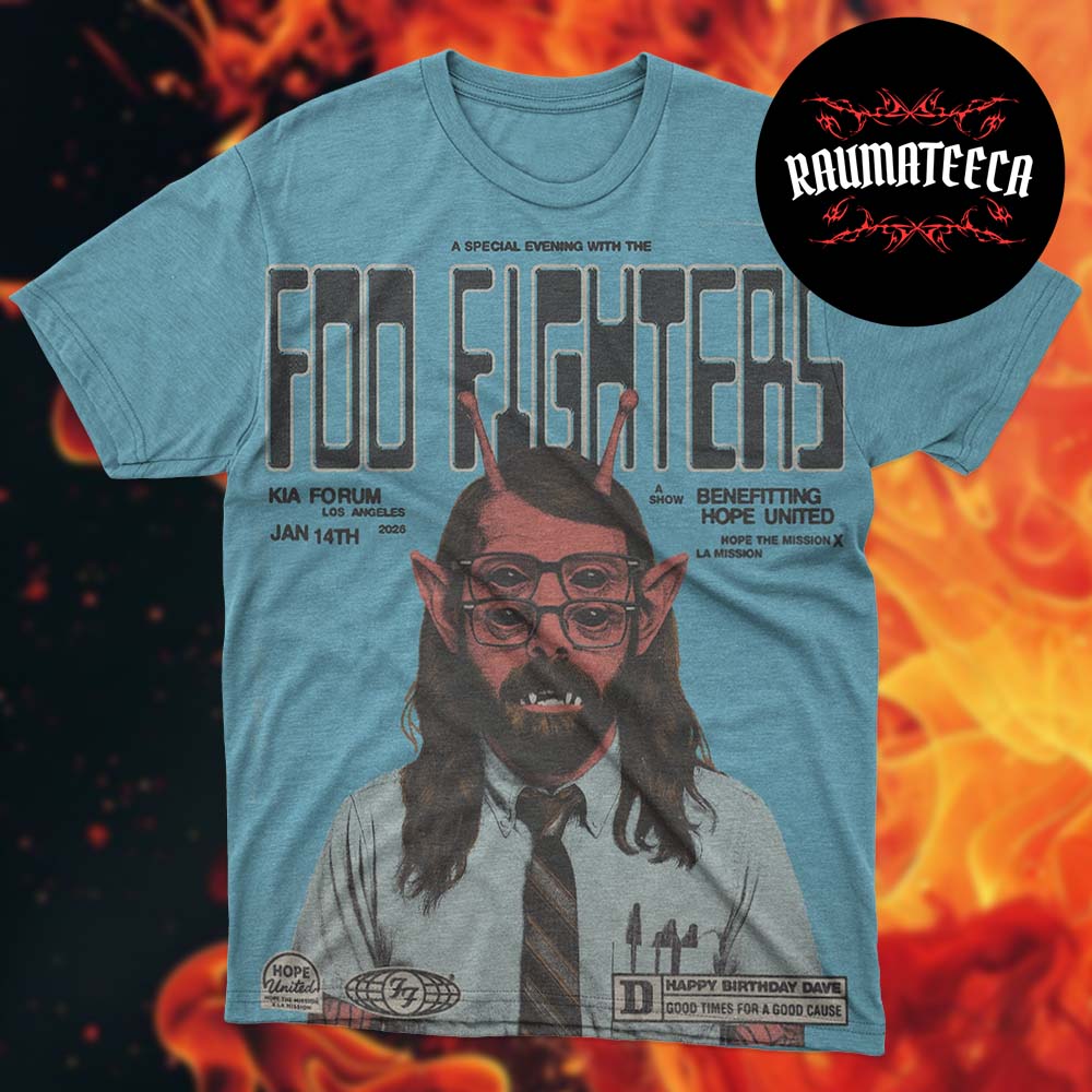 Foo Fighters Poster Show Kia Forum Los Angeles In January 14 2026 Happy Birthday Dave Unisex T-Shirt Foo Fighters Poster Show Kia Forum Los Angeles In January 14 2026 Happy Birthday Dave Unisex T-Shirt