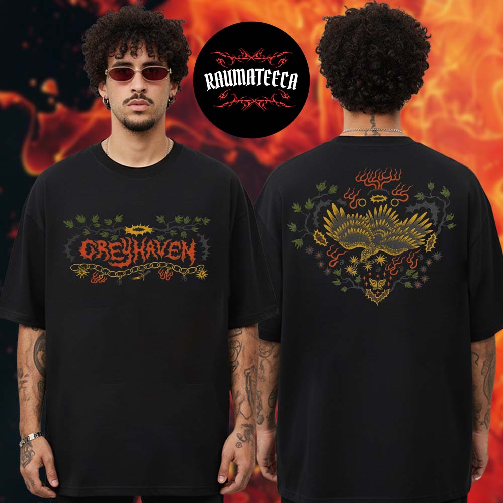 Greyhaven Merch Leftovers Tour Collection Eagle Two Sided Unisex T-Shirt Greyhaven Merch Leftovers Tour Collection Eagle Two Sided Unisex T-Shirt