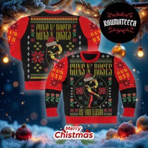 Guns N Roses Holiday Collection Use Your Illusion Ugly Christmas Sweater