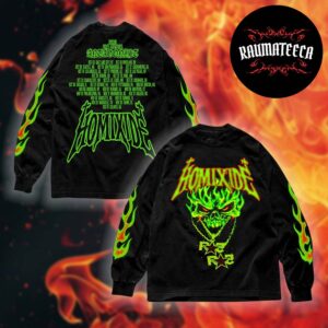 Homixide Gang Merch HXG Green Flames Long Sleeve Shirt