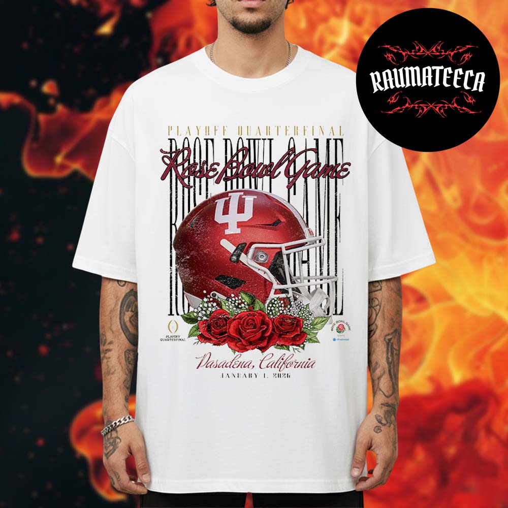 Indiana Hoosiers IU Rose Bowl Collection Merch Helmet Graphic Unisex T-Shirt Indiana Hoosiers IU Rose Bowl Collection Merch Helmet Graphic Unisex T-Shirt
