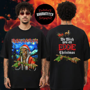 Iron Maiden Merch Deadly Night Be Wish You An Eddie Christmas Two Sided Unisex T-Shirt