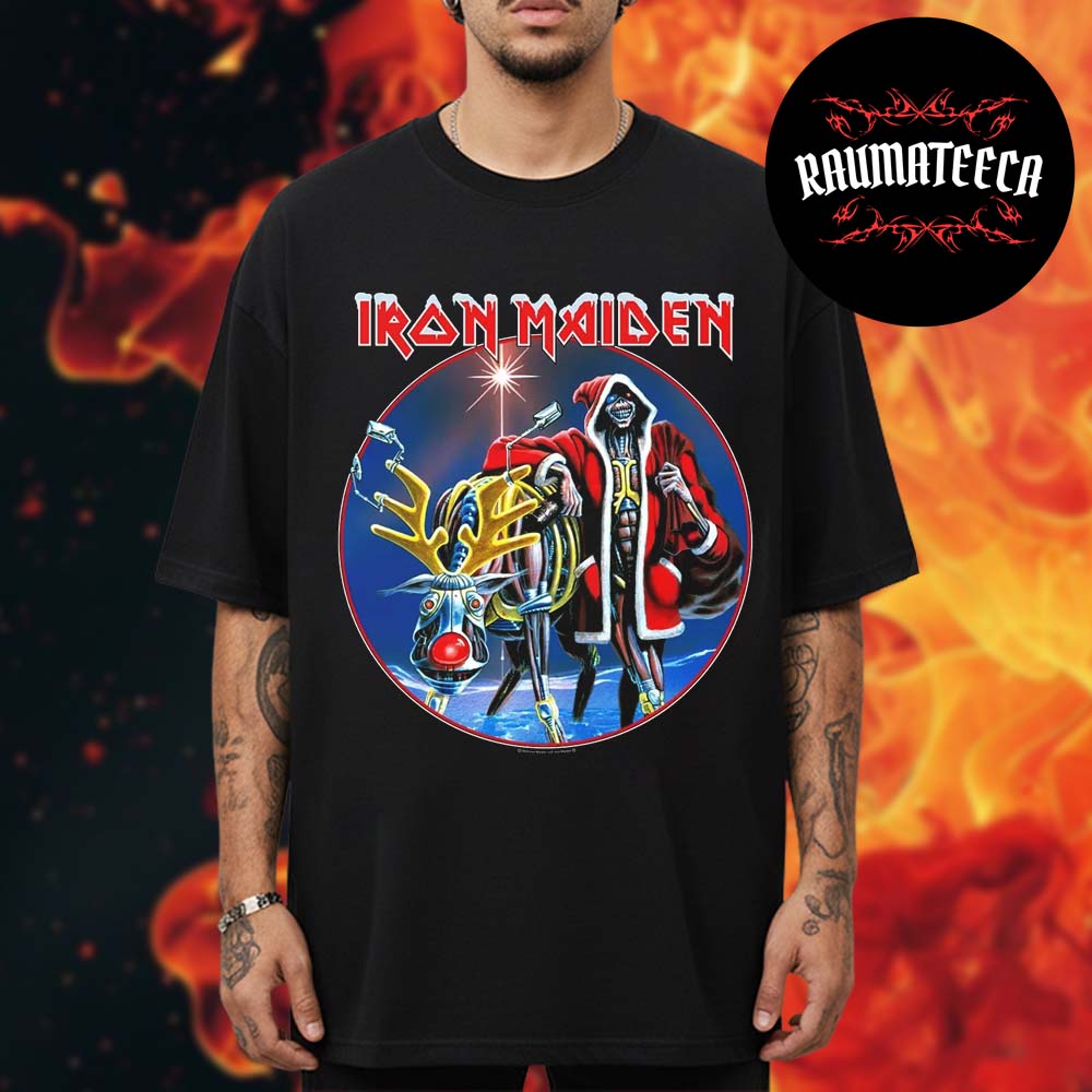 Iron Maiden Merch Santa Eddie Xmas Unisex T-Shirt Iron Maiden Merch Santa Eddie Xmas Unisex T-Shirt