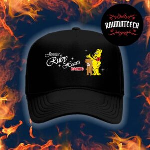 Jennie x Haribo Merch Ruby Hearts Black Classic Trucker Hat