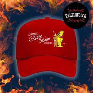 Jennie x Haribo Merch Ruby Hearts Red Classic Trucker Hat