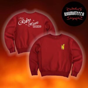 Jennie x Haribo Merch Ruby Hearts Red Two Sided Unisex SweatShirt