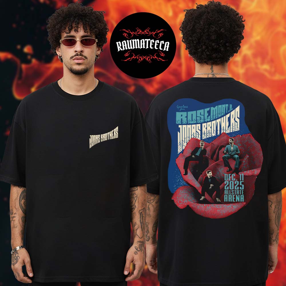 Jonas Brothers Greetings From Your Hometown Rosemont IL Two Sided Unisex T-Shirt Jonas Brothers Greetings From Your Hometown Rosemont IL Two Sided Unisex T-Shirt