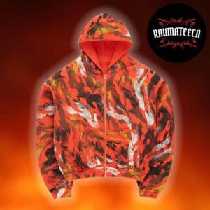 Justin Bieber SKYLRK Collection Pop Up Tokyo Merch Camo Zip Hoodie Shirt