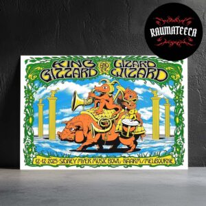 King Gizzard And The Lizard Wizard At Sidney Myer Music Bowl In Naarm Melbourne On December 12 2025 Home Decor Poster Canvas