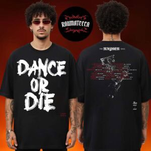 Lady Gaga Merch The Mayhem Ball Tour 2025 2026 Exclusive Dance Or Die Two Sided T-Shirt