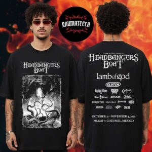 Lamb Of God Merch Headbangers Boat 2025 Collection HiCon Lineup Two Sided Unisex T-Shirt