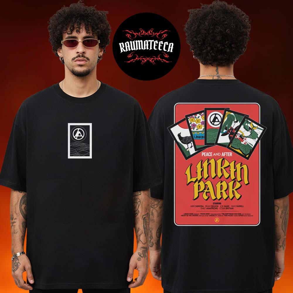 Linkin Park Merch Peace And After Collection Hanafuda Two Sided Unisex T-Shirt Linkin Park Merch Peace And After Collection Hanafuda Two Sided Unisex T-Shirt