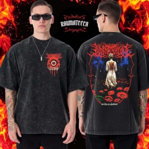 Lorna Shore Merch Darkness Flower Two Sided Washed T-Shirt