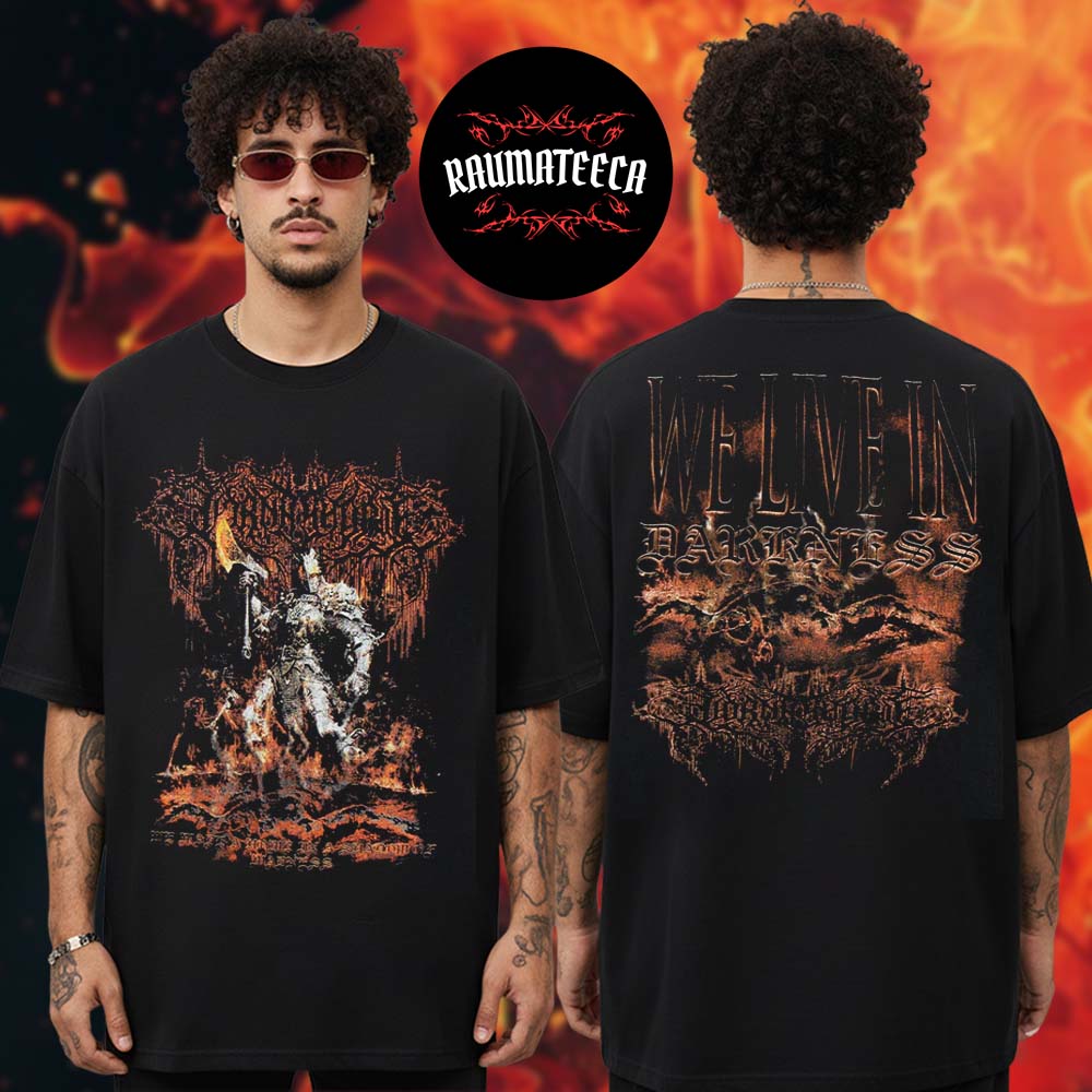 Lorna Shore Merch Live In Darkness Two Sided Unisex T-Shirt Lorna Shore Merch Live In Darkness Two Sided Unisex T-Shirt