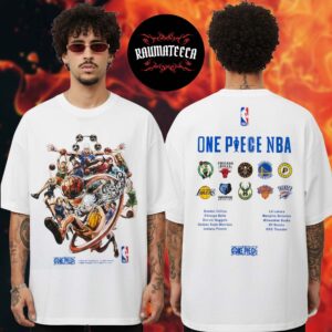 One Piece x NBA Collab Collection Merch Characters Two Sided Unisex T-Shirt