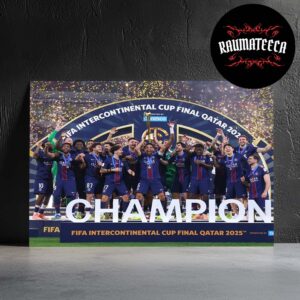 PSG Are 2025 Intercontinental Cup Champions Team Photo Home Decor Poster Canvas
