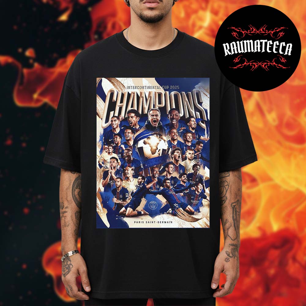 PSG Crowned Champions Of FIFA Intercontinental Cup 2025 Unisex T-Shirt PSG Crowned Champions Of FIFA Intercontinental Cup 2025 Unisex T-Shirt