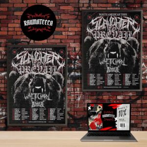 Slaughter To Prevail x Whitechapel North America Spring Tour 2026 Schedule Home Decor Poster Canvas