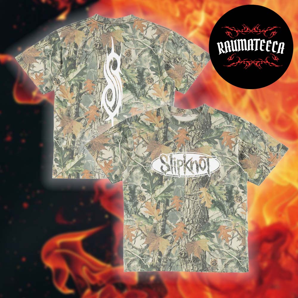 Slipknot X Welcome Skateboards Collab Collection Merch Oval Logo Camo T-Shirt Slipknot X Welcome Skateboards Collab Collection Merch Oval Logo Camo T-Shirt