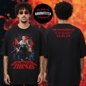 Stranger Things Merch Rucking Fotten x Upside Down Pictures Two Sided Unisex T-Shirt